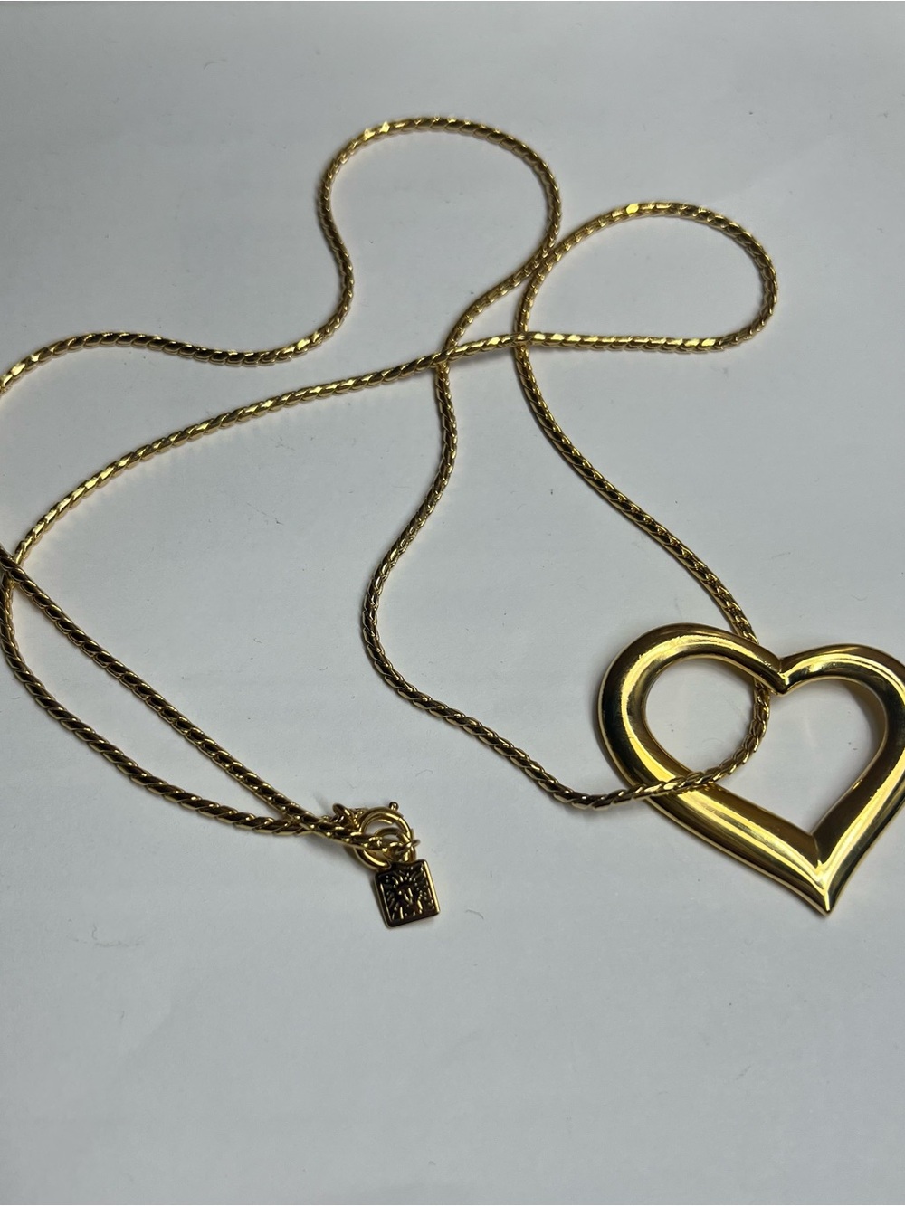 Anne Klein Gold Heart Pendant Necklace